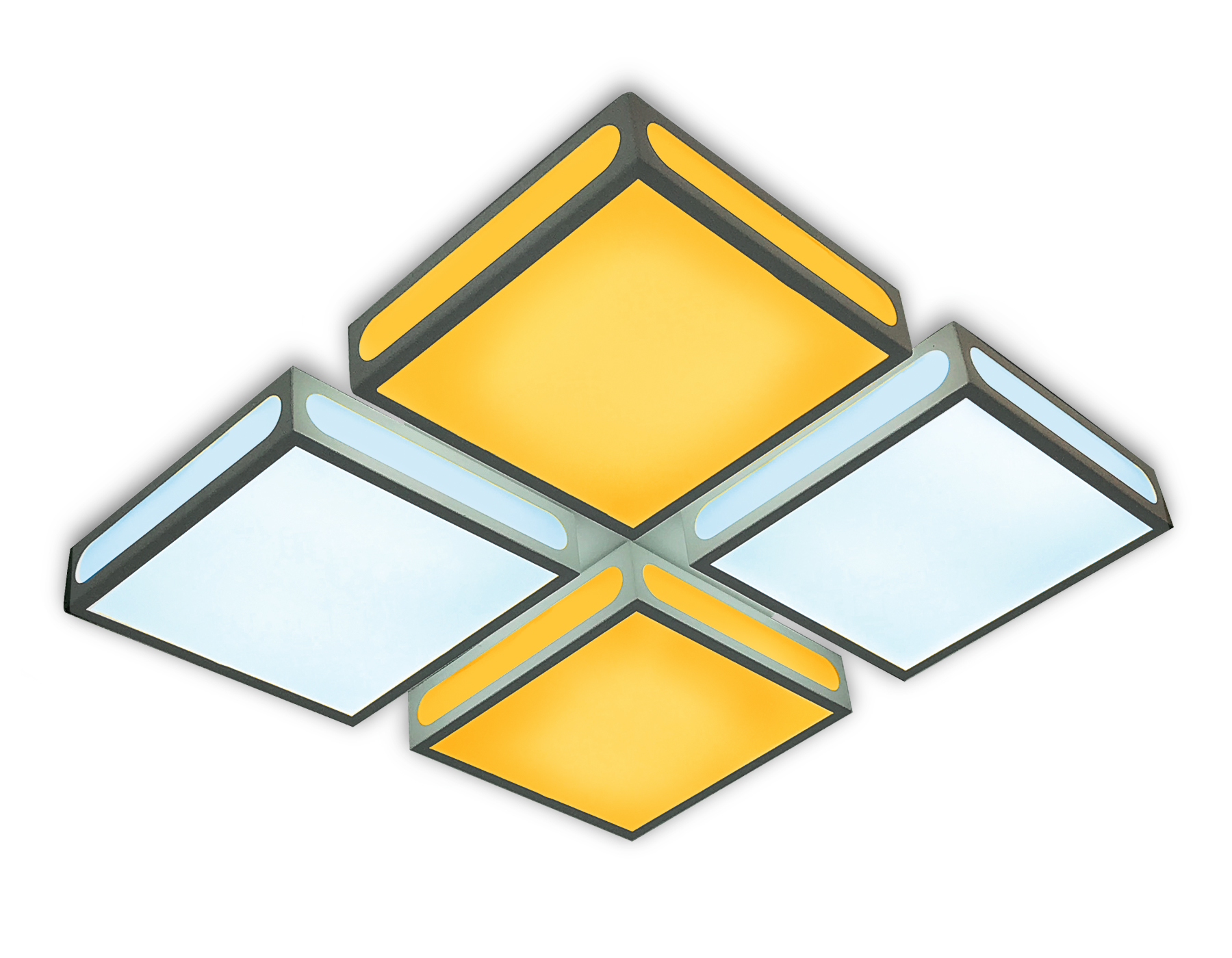 Потолочный светильник Ambrella FS1888 WH/SD 144W 4200K D520*520*95 (ПДУ РАДИО 2.4)